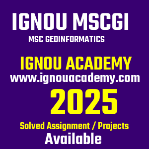 IGNOU MSCGI SOLVED ASSIGNMENT 2025